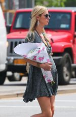 Pregnant NICKY HILTON Out and About in New York 04/22/2016