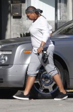 QUEEN LATIFAH Out and About in West Hollywood 04/21/2016