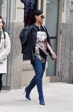 RIHANNA Out and About in New York 04/02/2016