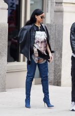 RIHANNA Out and About in New York 04/02/2016