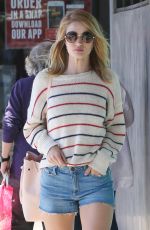 ROSIE HUNTINGTON-WHITELEY in Denim Shorts Out in Los Angeles 04/02/2016