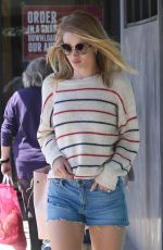 ROSIE HUNTINGTON-WHITELEY in Denim Shorts Out in Los Angeles 04/02/2016