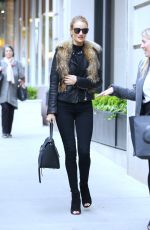 ROSIE HUNTINGTON-WHITELEY Out and About in New York 04/29/2016