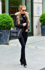 ROSIE HUNTINGTON-WHITELEY Out and About in New York 04/29/2016