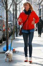 SARA COX Walks Her Dog Out in London 03/22/2016