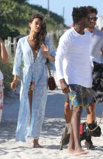 SHANINA SHAIK ad DJ Ruckus at a Beach in Miami 04/24/2016