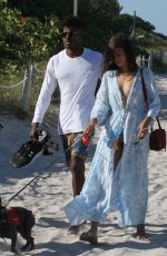 SHANINA SHAIK ad DJ Ruckus at a Beach in Miami 04/24/2016