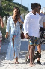 SHANINA SHAIK ad DJ Ruckus at a Beach in Miami 04/24/2016