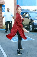SHARNA BURGESS Leaves DWTS Rehersal in Hollywood 04/17/2016