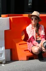 SISTINE ROSE STALLONE on the Set of a Photoshoot in Little Italy 03/23/2016