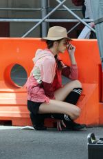 SISTINE ROSE STALLONE on the Set of a Photoshoot in Little Italy 03/23/2016