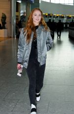 SOPHIE TURNER at Heathrow Airport in London 04/08/2016