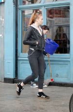 SOPHIE TURNER Out and About in London 04/25/2016