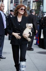 SUSAN SARANDON Arrives at Ed Sullivan Theatre in New York 04/27/2016