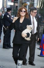 SUSAN SARANDON Arrives at Ed Sullivan Theatre in New York 04/27/2016