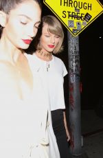 TAYLOR SWIFT and LILY ALDRIDGE Arrives at Her 35th Birthday Party Nice Guy in Hollywood 04/13/2016