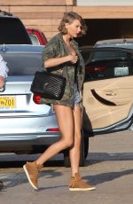 TAYLOR SWIFT in Denim Shorts at Nobu Restaurant in Malibu 04/11/2016