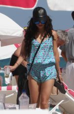 VANESSA and STELLA HUDGENS at a Beach in Miami 04/08/2016