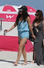 VANESSA and STELLA HUDGENS at a Beach in Miami 04/08/2016