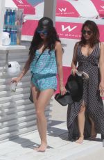 VANESSA and STELLA HUDGENS at a Beach in Miami 04/08/2016