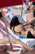 VANESSA and STELLA HUDGENS at a Beach in Miami 04/08/2016