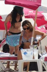 VANESSA and STELLA HUDGENS at a Beach in Miami 04/08/2016
