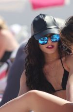 VANESSA and STELLA HUDGENS at a Beach in Miami 04/08/2016