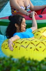 VANESSA and STELLA HUDGENS at a Pool in Miami 04/08/2016