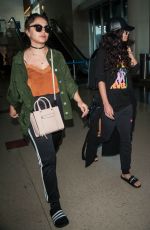 VANESSA and STELLA HUDGENS at LAX Airport in Los Angeles 04/10/2016