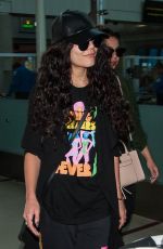 VANESSA and STELLA HUDGENS at LAX Airport in Los Angeles 04/10/2016