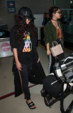 VANESSA and STELLA HUDGENS at LAX Airport in Los Angeles 04/10/2016