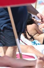 VANESSA and STELLA HUDGENS in Bikinis at a Beach in Miami 04/08/2016