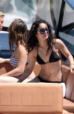 VANESSA and STELLA HUDGENS in Bikinis at a Boat in Miami 04/08/2016