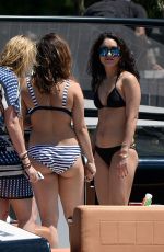 VANESSA and STELLA HUDGENS in Bikinis at a Boat in Miami 04/08/2016