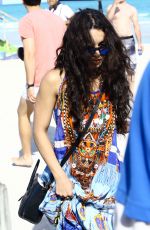 VANESSA HUDGENS in Swimsuit at a Beach in Miami 04/09/2016