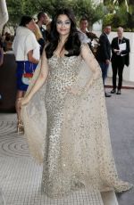 AISHWARYA RAI Leaves Martinez Hotel in Cannes 05/14/2016