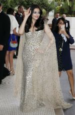 AISHWARYA RAI Leaves Martinez Hotel in Cannes 05/14/2016