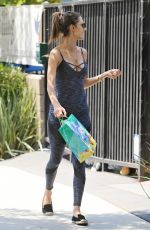 ALESSANDRA AMBROSIO in Tights Out in Santa Monica 05/26/2016
