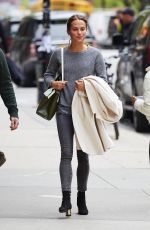 ALICIA VIKANDER Leaves Her Hotel in New York 05/02/2016