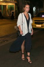 ALICIA VIKANDER Leaves Satyricon Restaurant in Rio De Janeiro 05/25/2016
