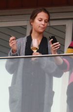 ALICIA VIKANDER on Her Hotel Balcony in Rio De Janeiro 05/27/2016