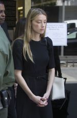 AMBER HEARD Visibly Bruised Leaves Court in Los Angeles 05/27/2016