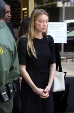 AMBER HEARD Visibly Bruised Leaves Court in Los Angeles 05/27/2016