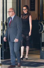 ANNE HATHAWAY Out and About in West Hollywood 04/30/2016