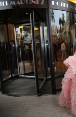 ARAYA A. HARGATE Leaves Hotel Martinez in Cannes 05/11/2016
