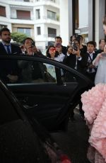 ARAYA A. HARGATE Leaves Hotel Martinez in Cannes 05/11/2016