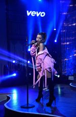 ARIANA GRANDE Performs at Vevo Presents in New York 05/18/2016