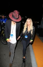 ASHLEE SIMPSON at Rihanna Concert in Inglewood 05/04/2016