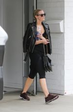 ASHLEE SIMPSON Leaves Tracey Anderson Gym in Sherman Oaks 05/19/2016