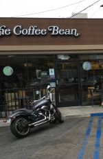ASHLEY BENSON Leave Coffee Bean in Los Angeles 05/25/2016
